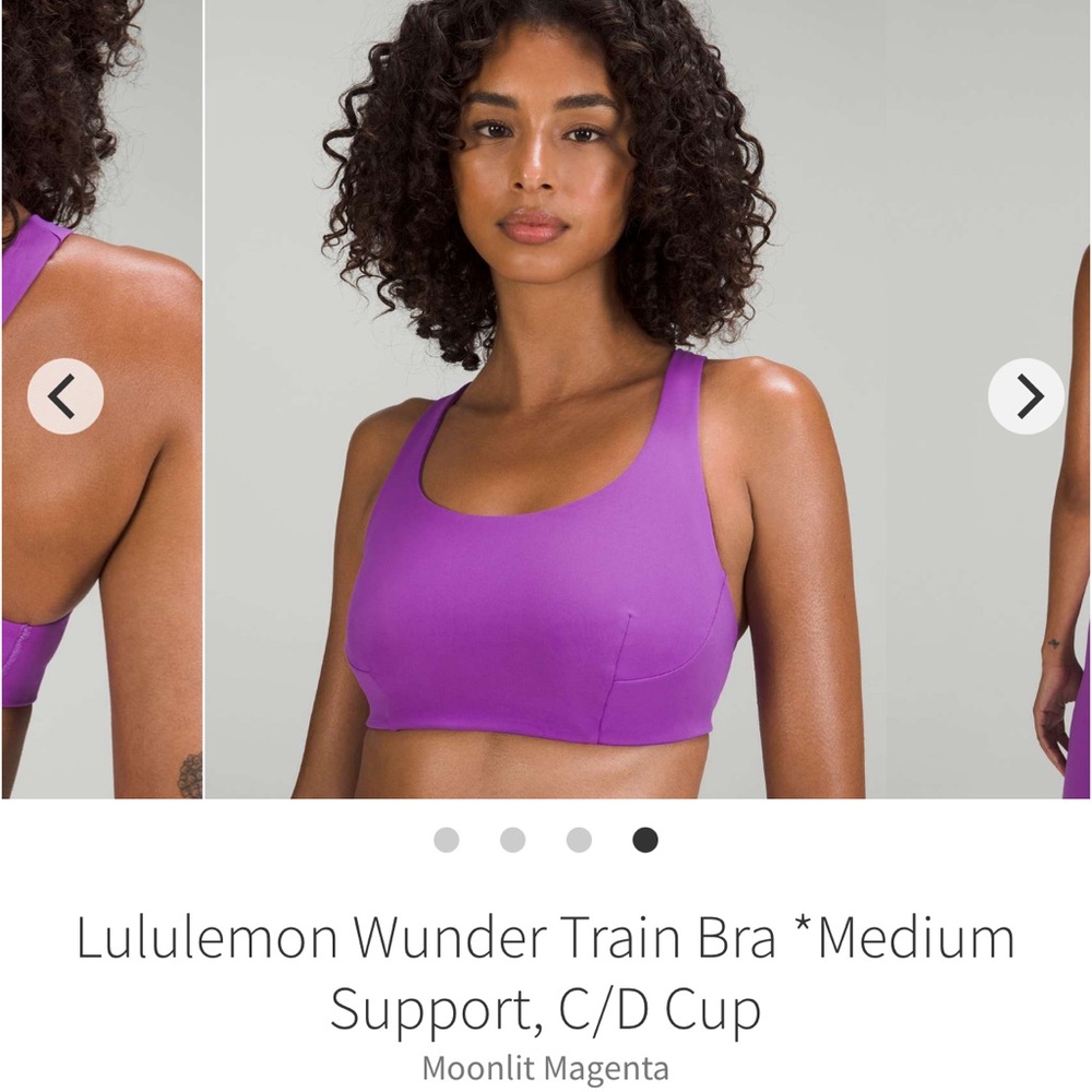 Lululemon Wunder Train Bra Size 4 Moonlit Magenta